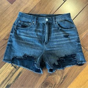 American Eagle Black Denim Shorts Sz 2